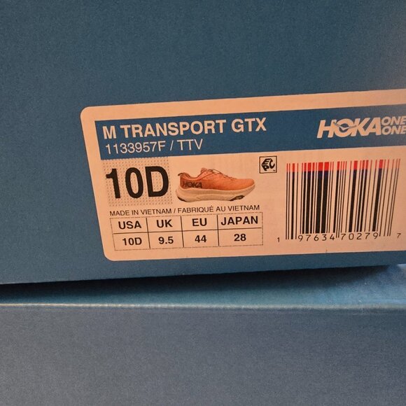 Hoka One One Transport GTX Mens Size 10D Running Shoes Brown Gore-Tex NEW - Picture 16 of 16